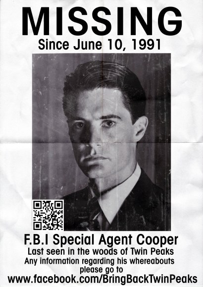 Agent Cooper MISSING Poster