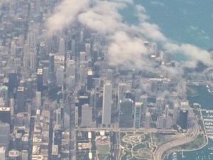 Chicago View from Plane Landing